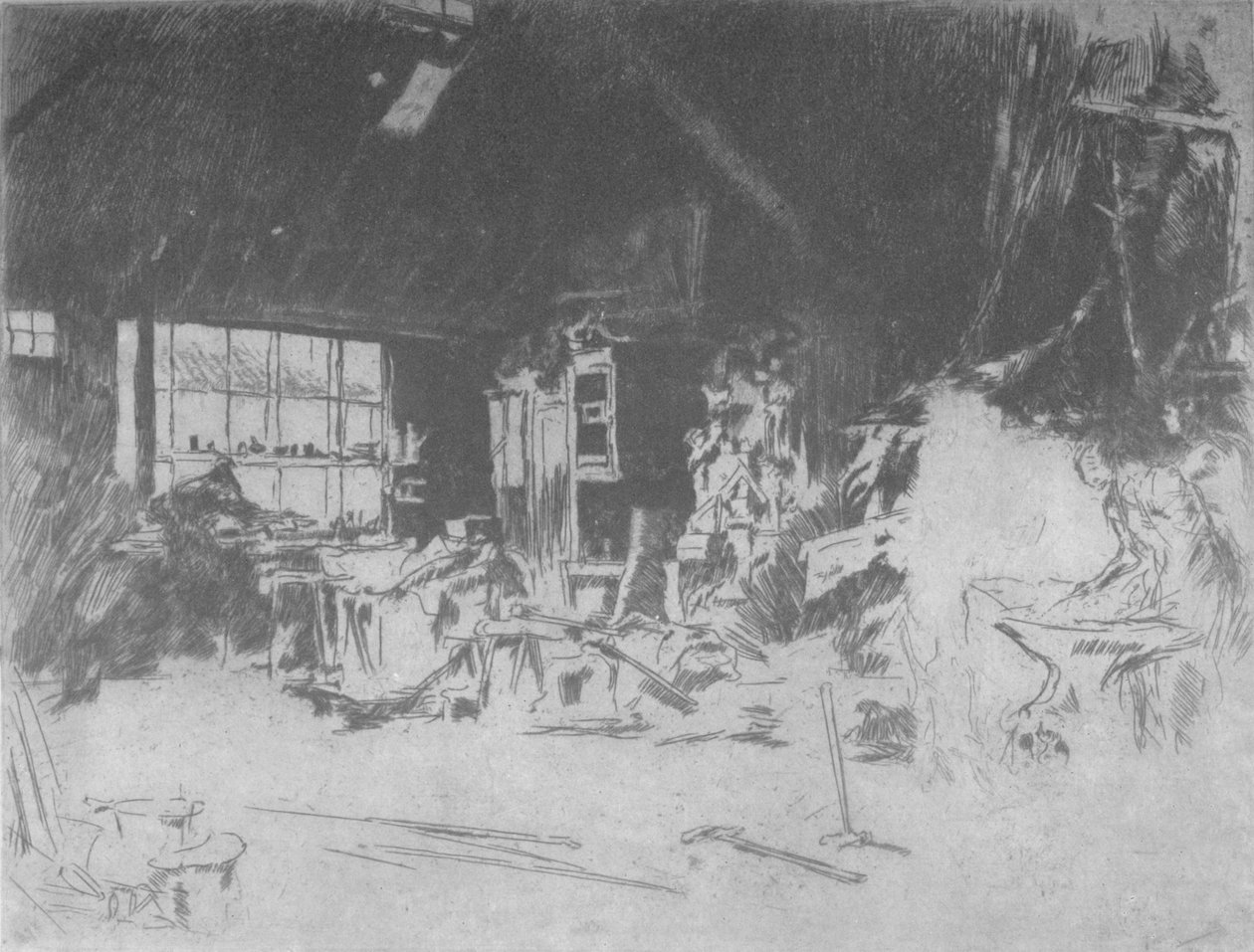 Smedjen, 1880, 1904 af James Abbott McNeill Whistler