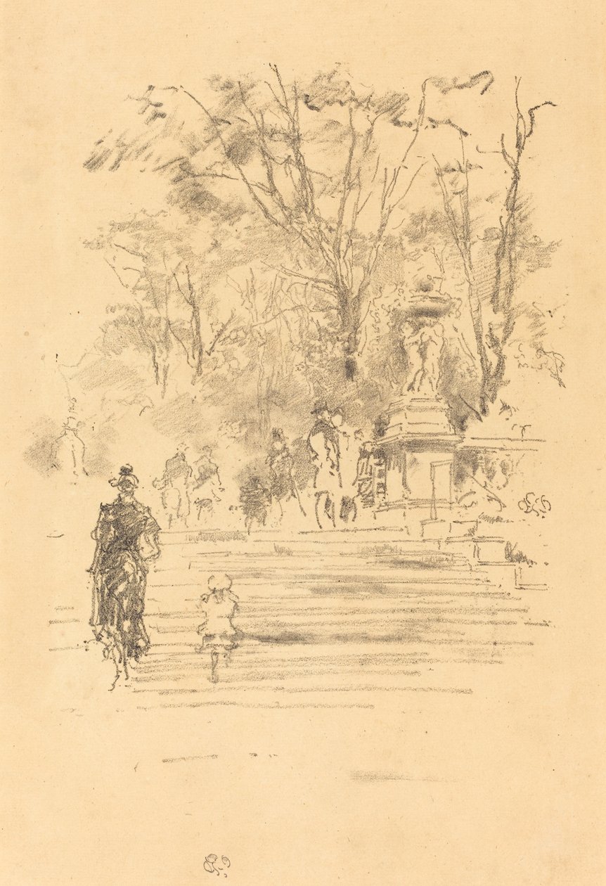 The Steps, Luxembourg, 1893. af James Abbott McNeill Whistler