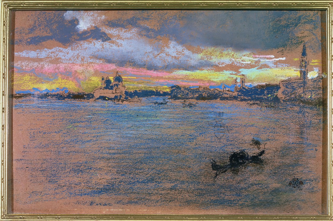 Stormen - solnedgang, 1880 af James Abbott McNeill Whistler