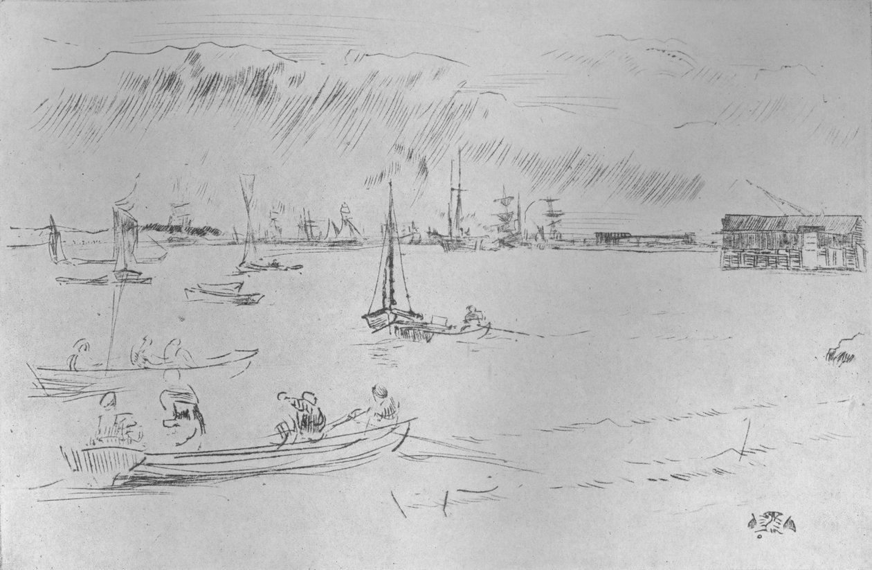 Themsen mod Erith, c1877, 1904 af James Abbott McNeill Whistler