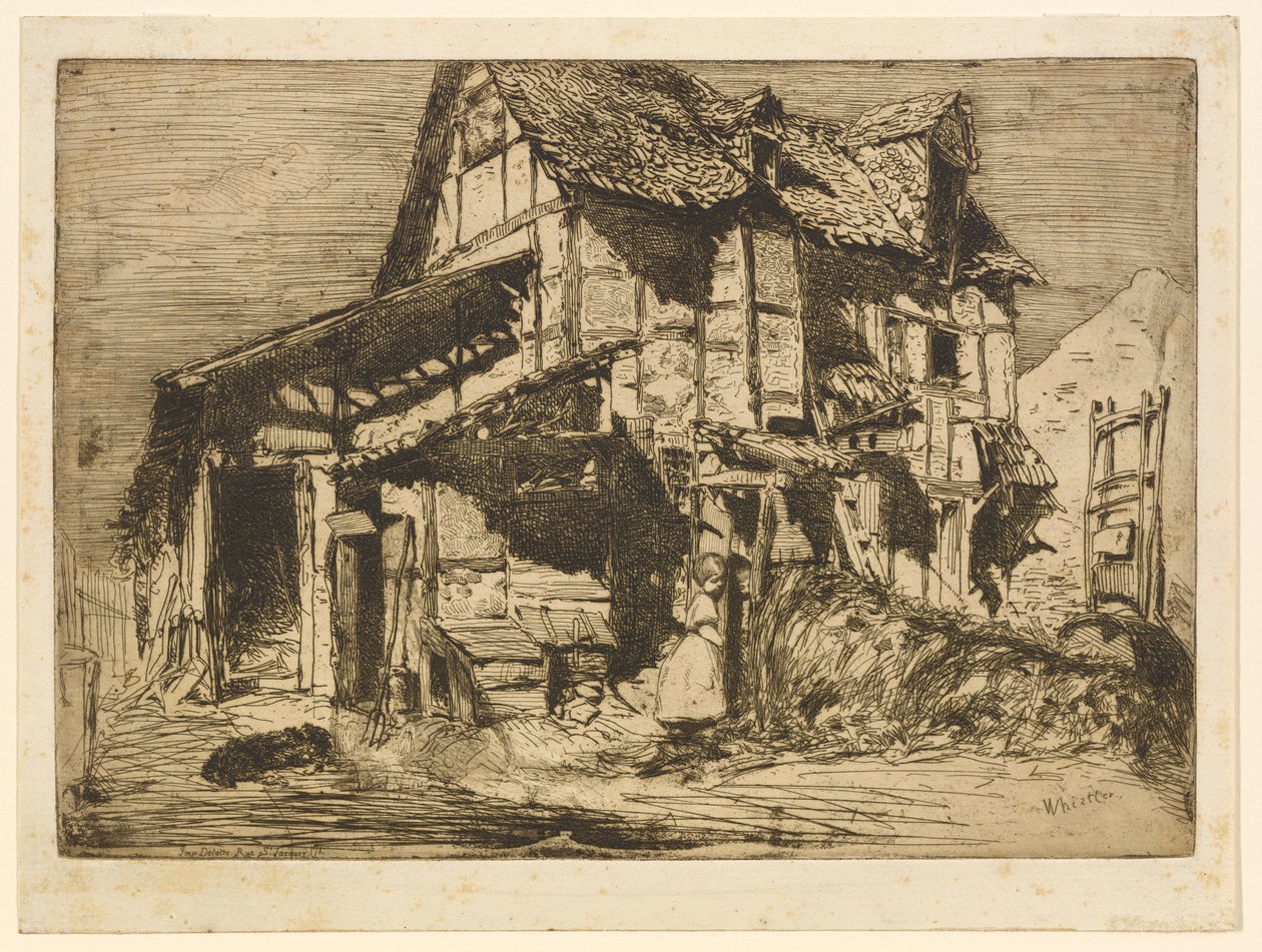 Den usikre bolig, 1858. af James Abbott McNeill Whistler