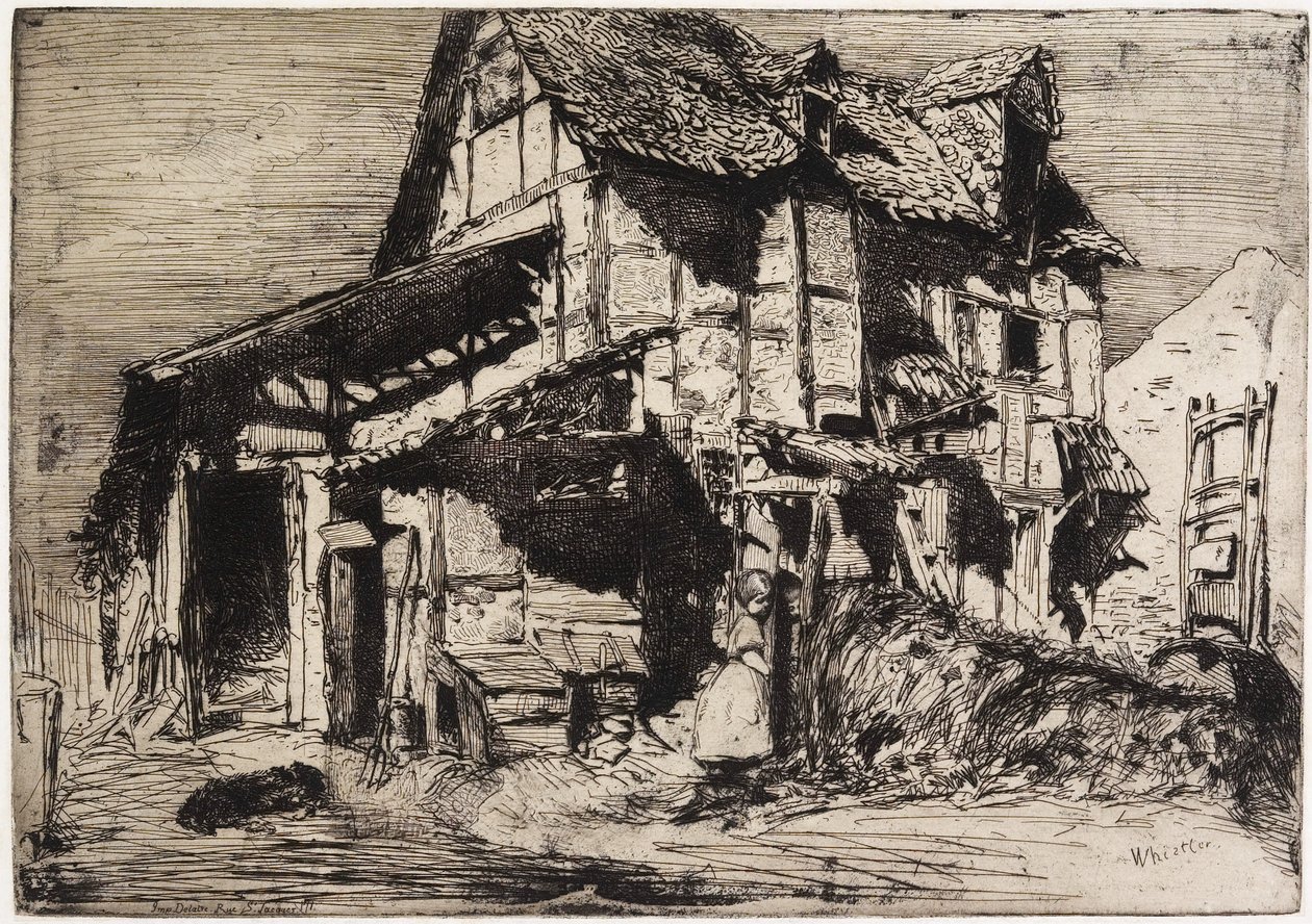 The Unsafe Tenement fra "Twelve Etchings from Nature" af James Abbott McNeill Whistler