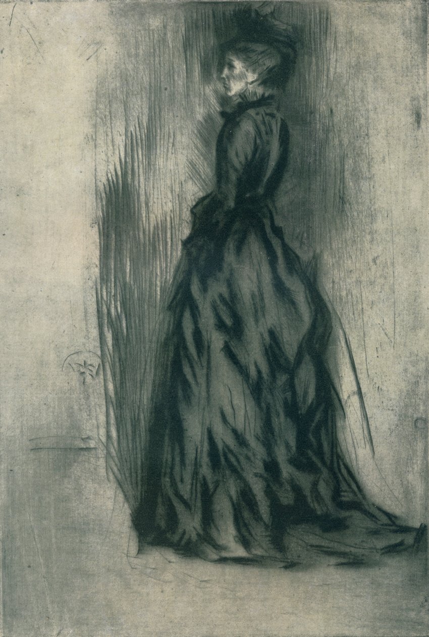 Fløjlskjole Frances Leyland, c1873, 1904 af James Abbott McNeill Whistler