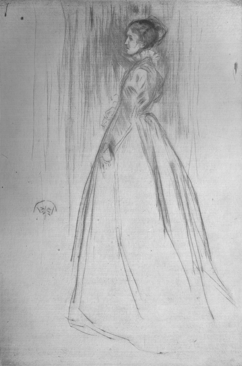 The Velvet Dress Mrs. Leyland, 1873, 1904 af James Abbott McNeill Whistler