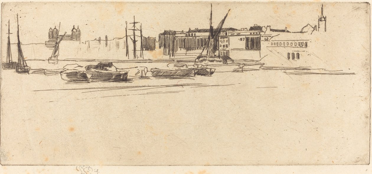 Det Hvide Tårn, ca. 1875. af James Abbott McNeill Whistler