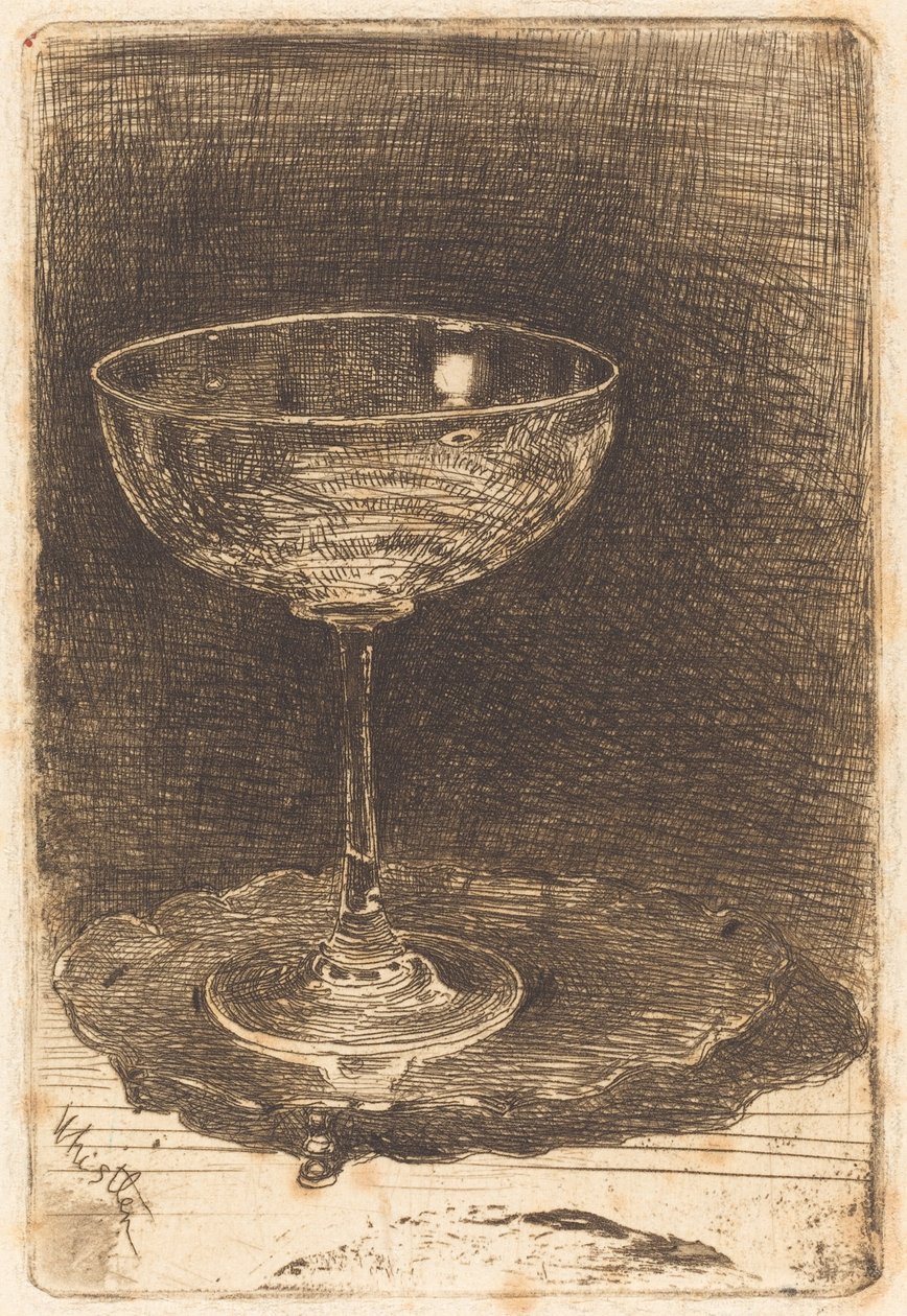 Vinglasset, 1858. af James Abbott McNeill Whistler