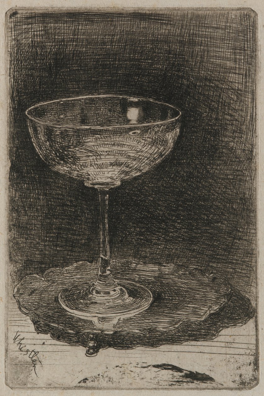 Vinglasset, 1858. af James Abbott McNeill Whistler