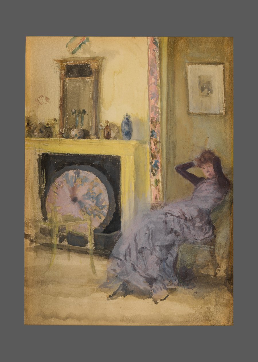 Det gule rum, ca. 1883-84 (akvarel og gouache på pap af James Abbott McNeill Whistler