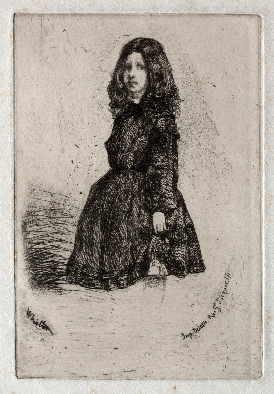 Tolv ætsninger fra naturen: Annie, 1858. af James Abbott McNeill Whistler