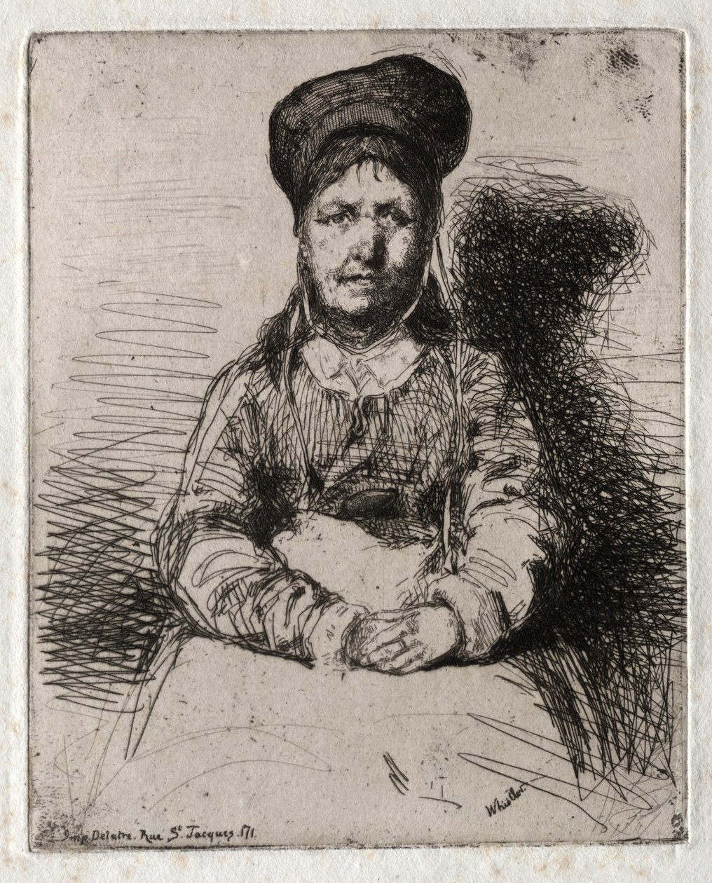 Tolv ætsninger fra naturen: La Rétameuse, 1858. af James Abbott McNeill Whistler