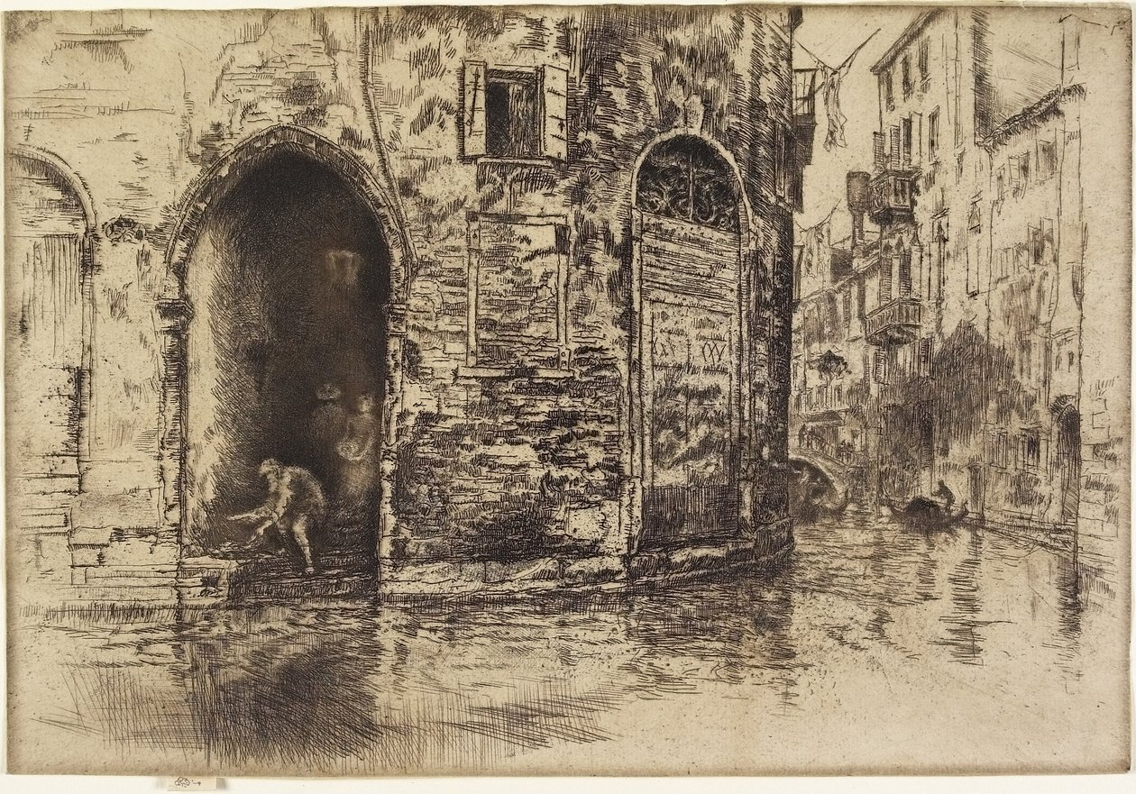 To døråbninger fra "The Second Venice Set" af James Abbott McNeill Whistler