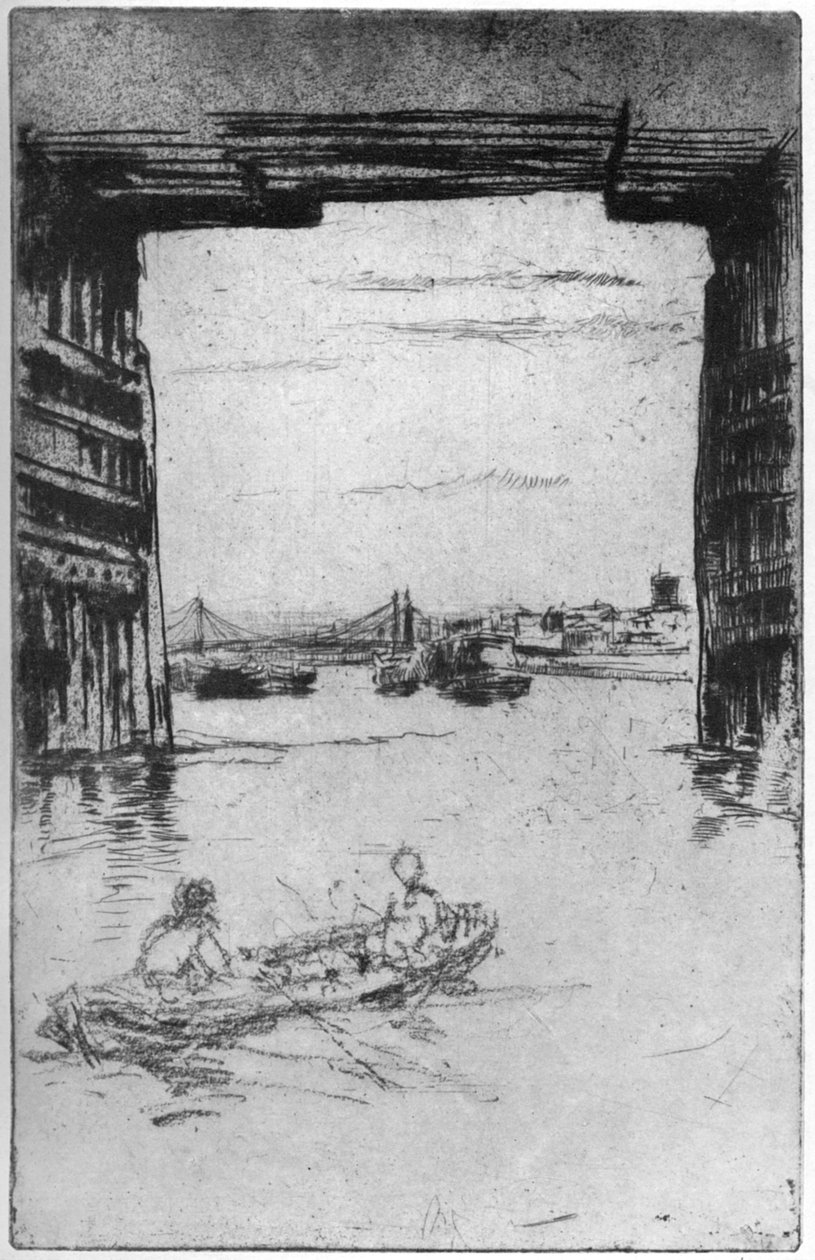 Under Old Battersea Bridge, 1879 1904. af James Abbott McNeill Whistler