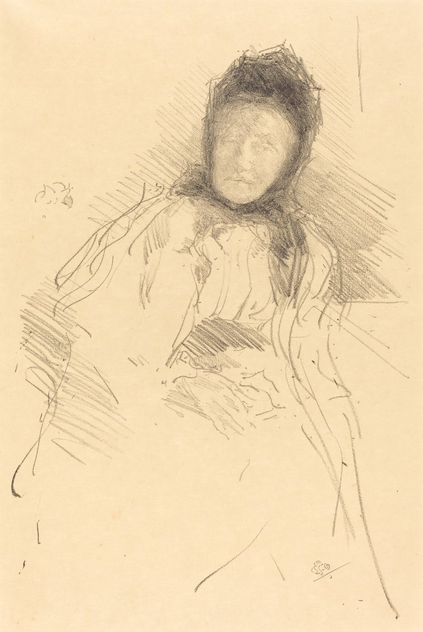 Ufærdig skitse af Lady Haden, 1895. af James Abbott McNeill Whistler