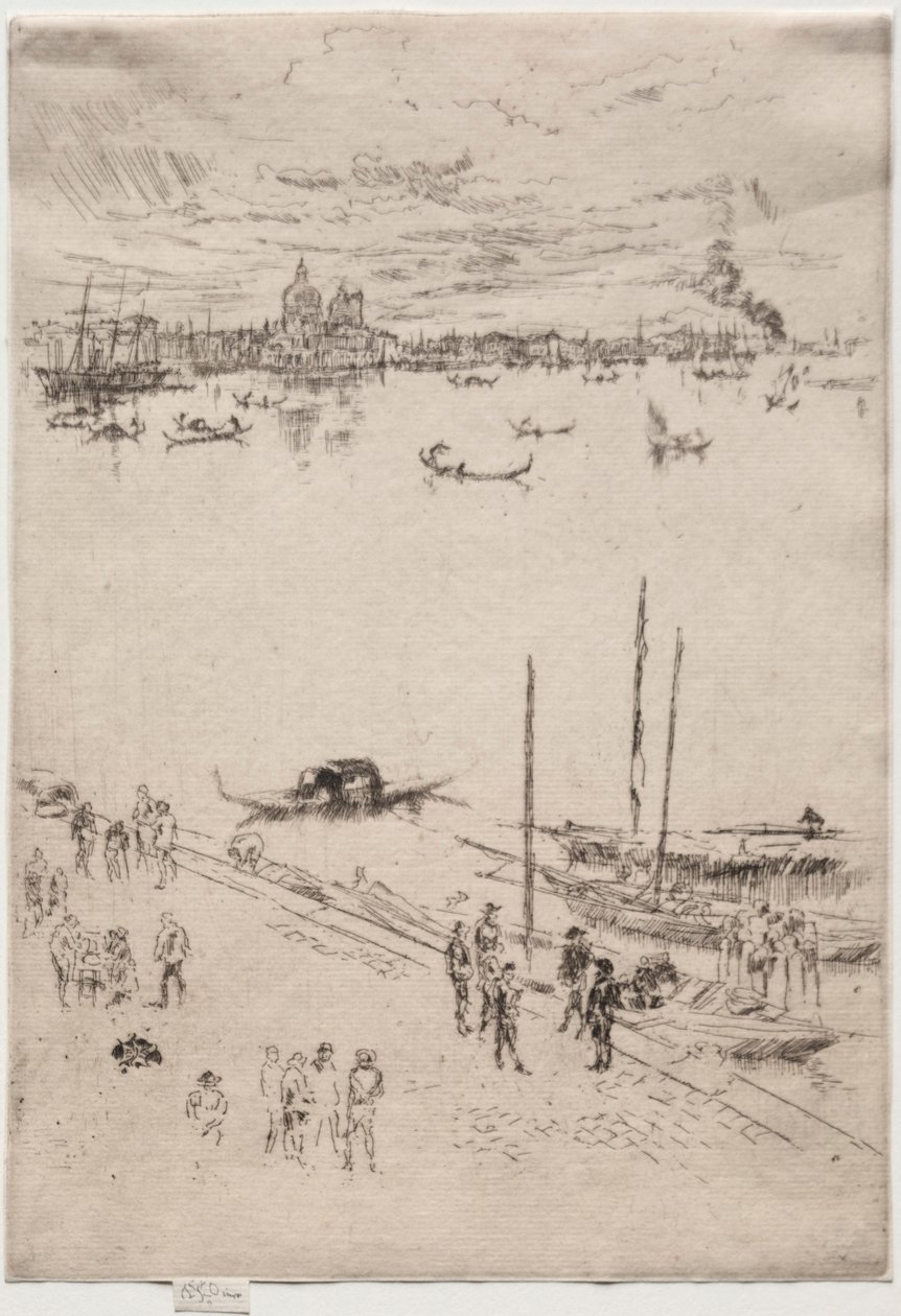 Opretstående Venedig. af James Abbott McNeill Whistler