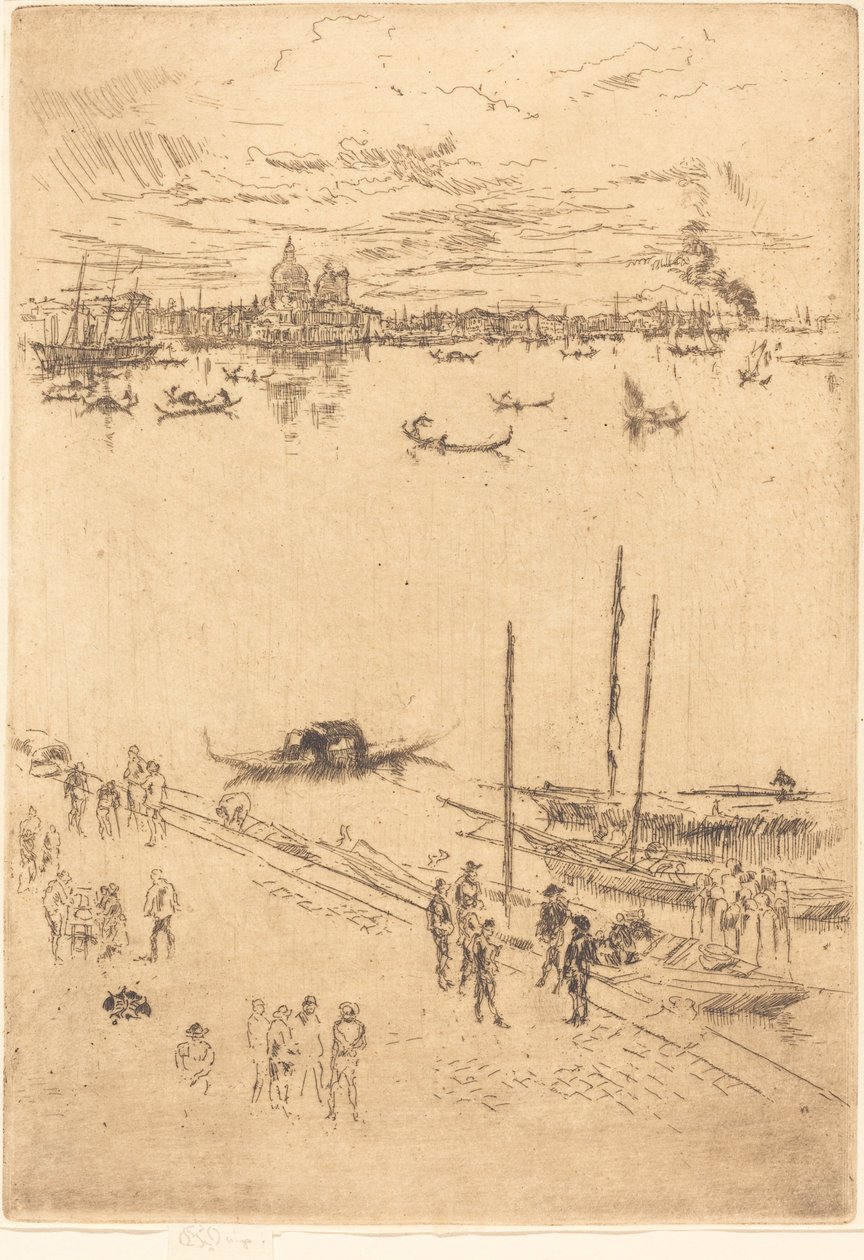 Opretstående Venedig, 1879-1880. af James Abbott McNeill Whistler