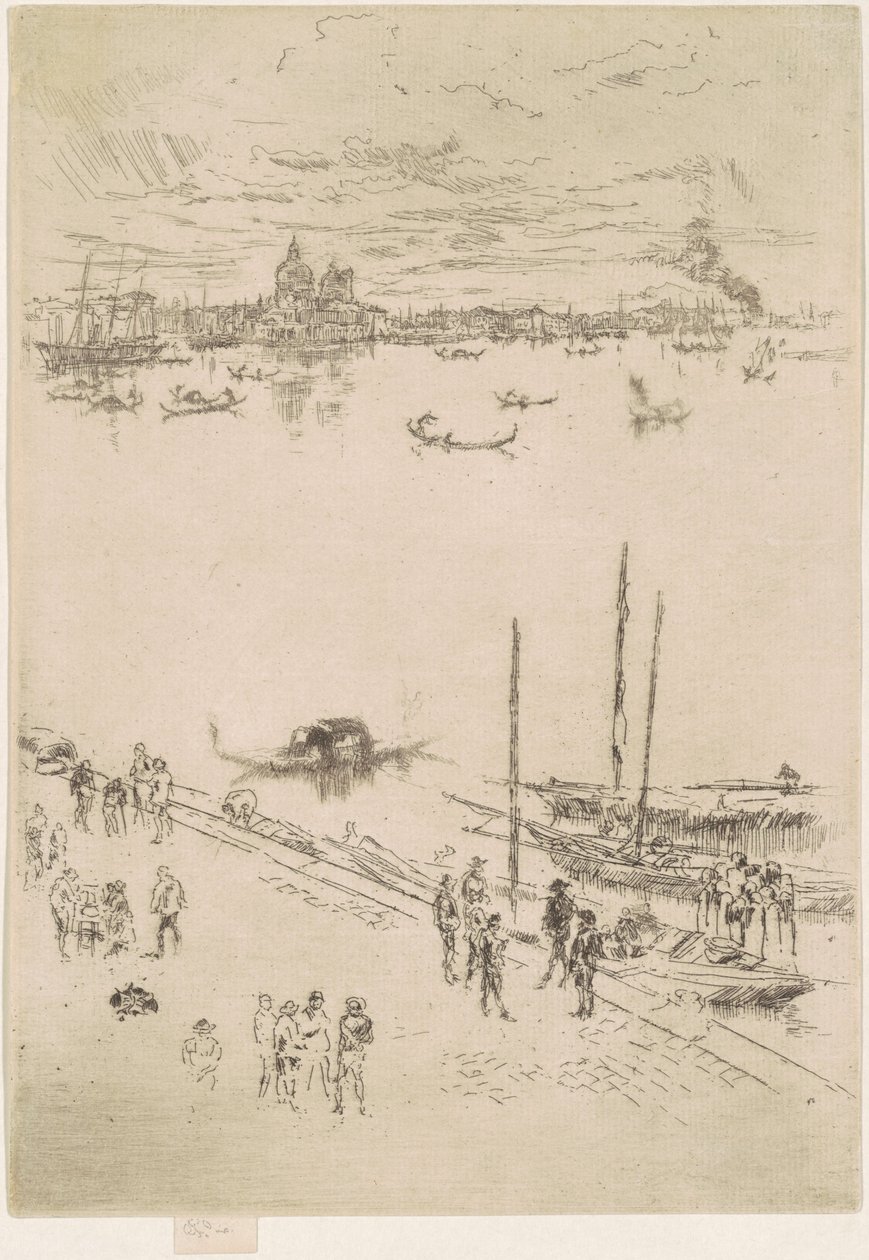 Opretstående Venedig, 1879-1880. af James Abbott McNeill Whistler