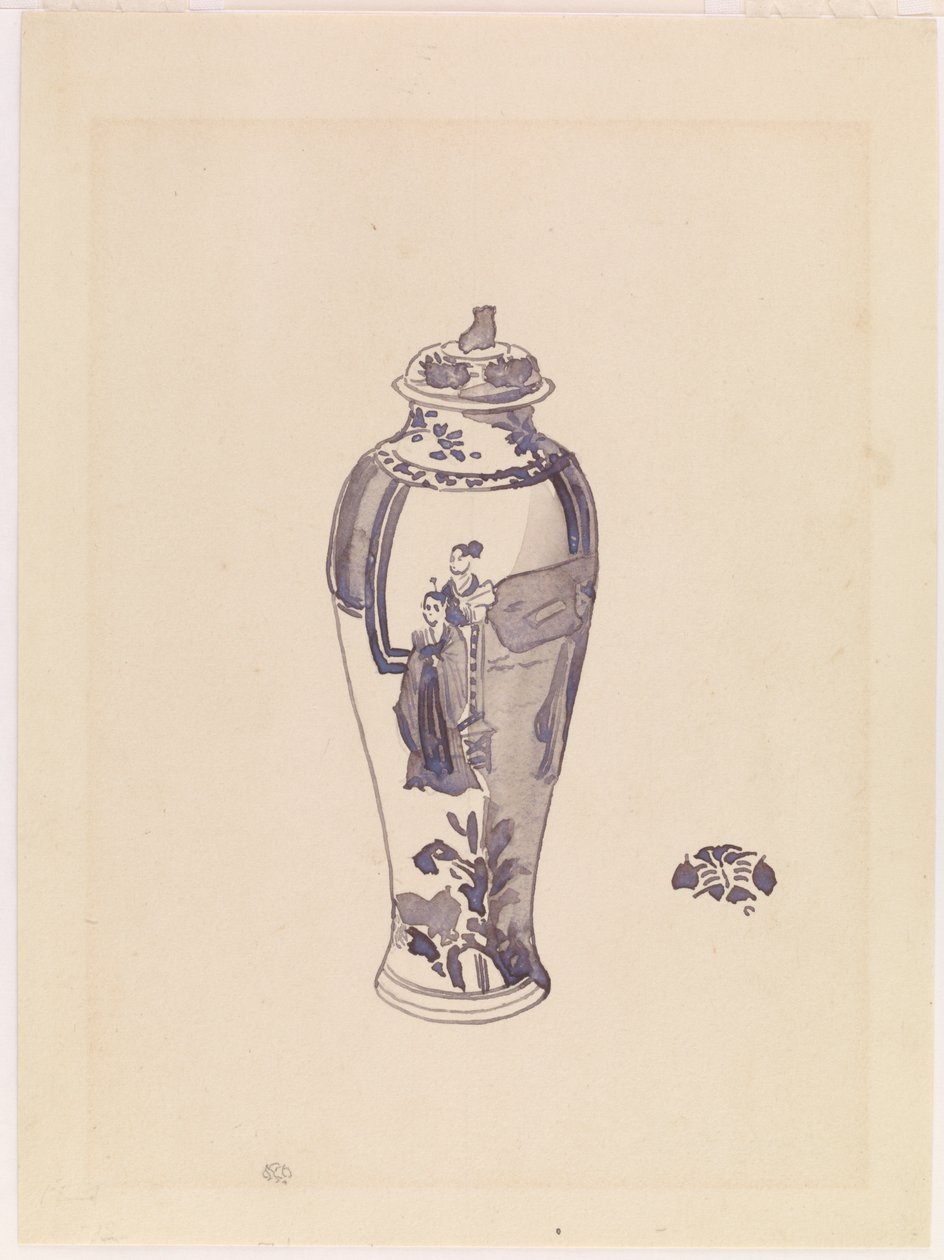 Vase med let svulmende krop, 1876-1878. af James Abbott McNeill Whistler