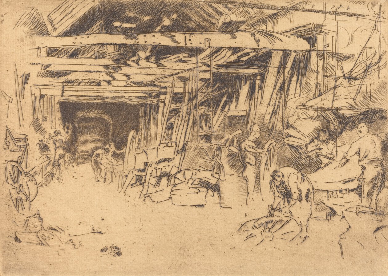 Wheelwright, 18791880. af James Abbott McNeill Whistler