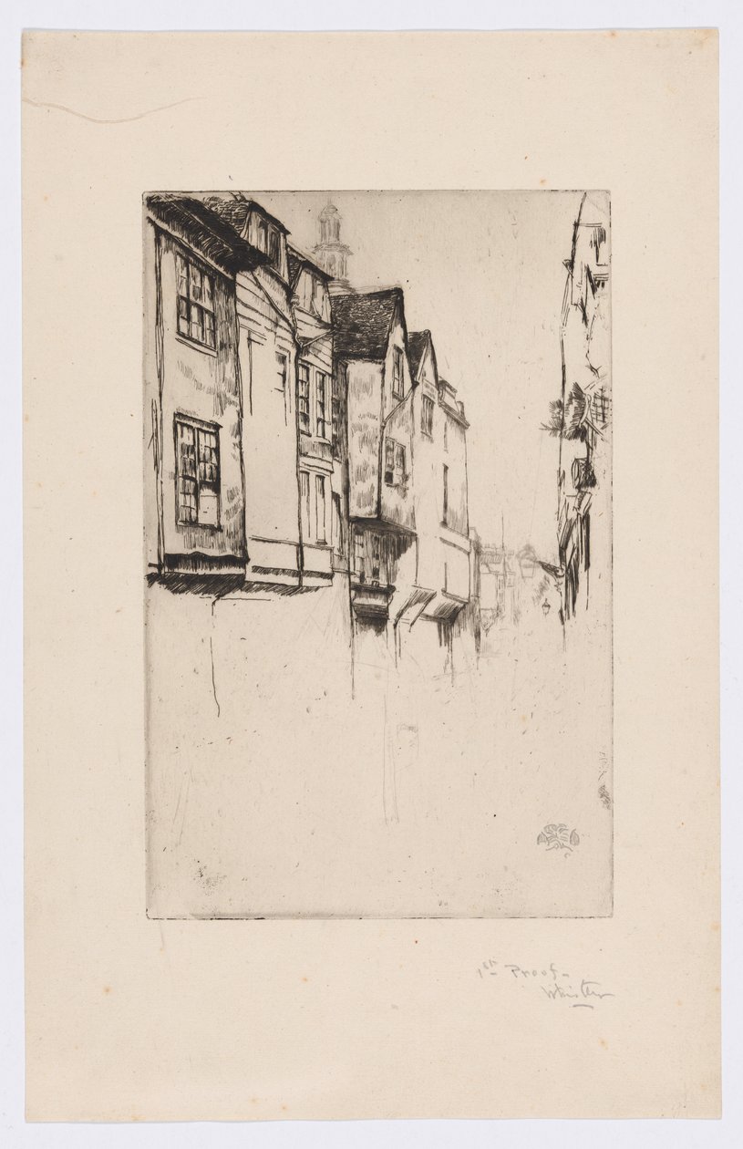 Wych Street, London af James Abbott McNeill Whistler