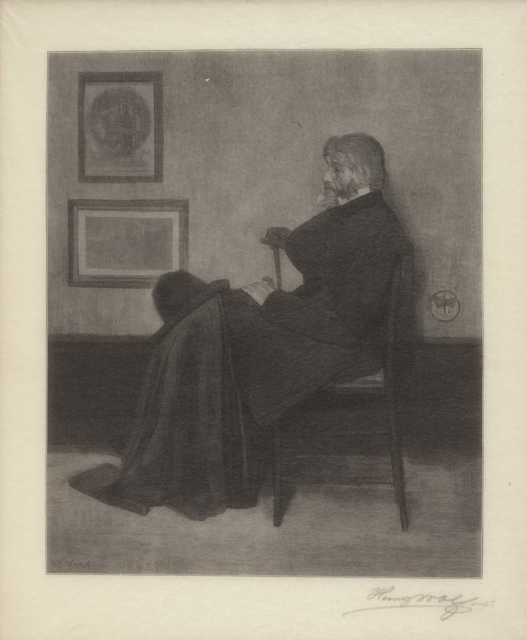 Thomas Carlyle (trægravering) af James Abbott McNeill & Wolf Henry (1852 1916) Whistler