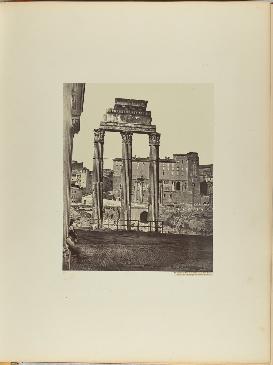 Castor og Pollux-templet i Forum Romanum, også kendt som Minerva Chalcidica-templet af James Anderson