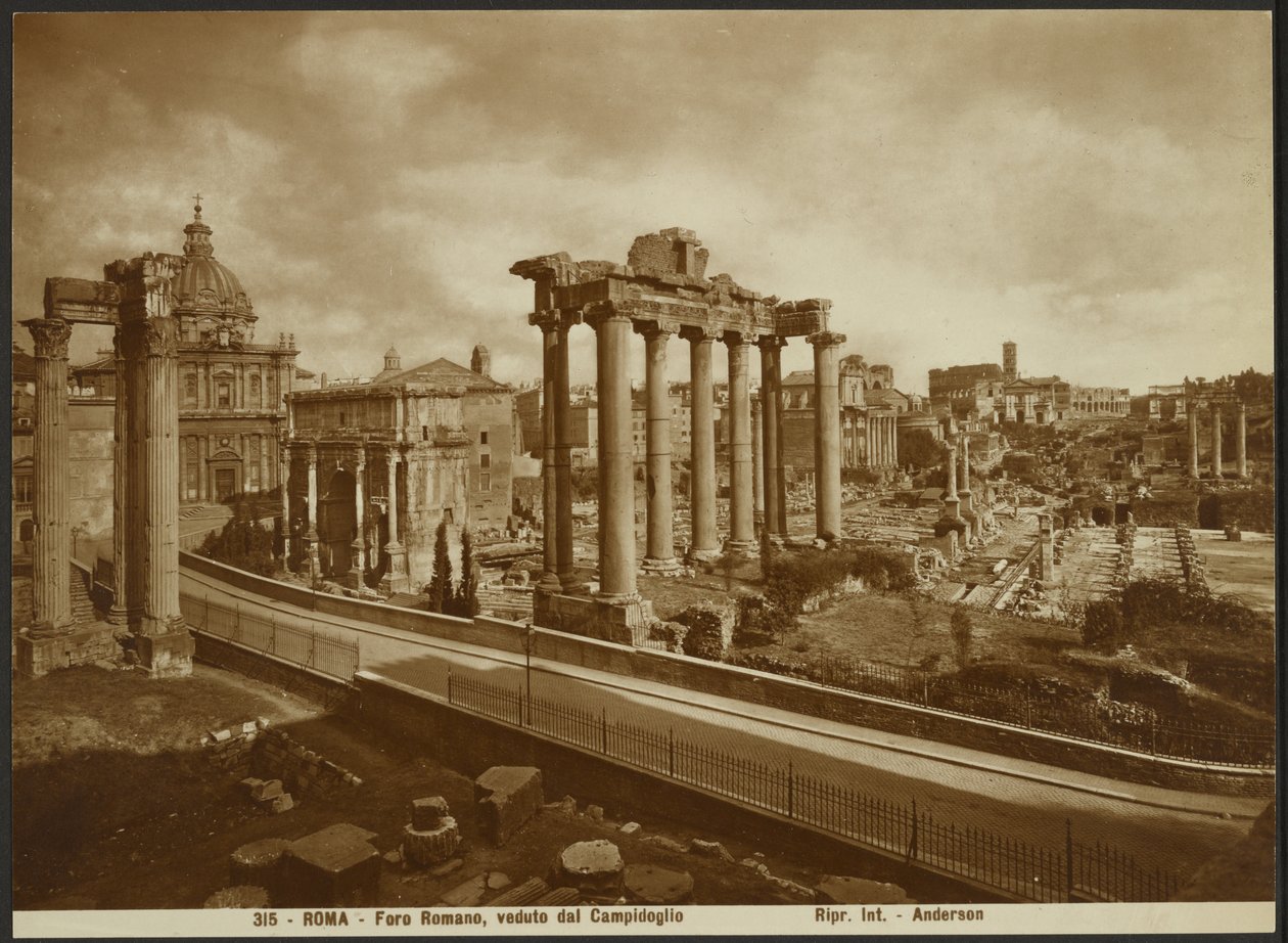 Forum Romanum, set fra hovedstaden af James Anderson