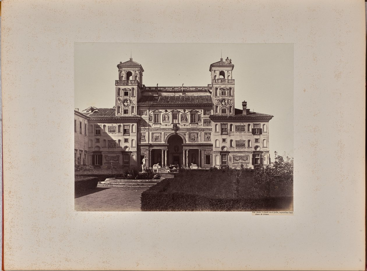 Villa Medici; facaden ud mod haven, nu Académie de France af James Anderson