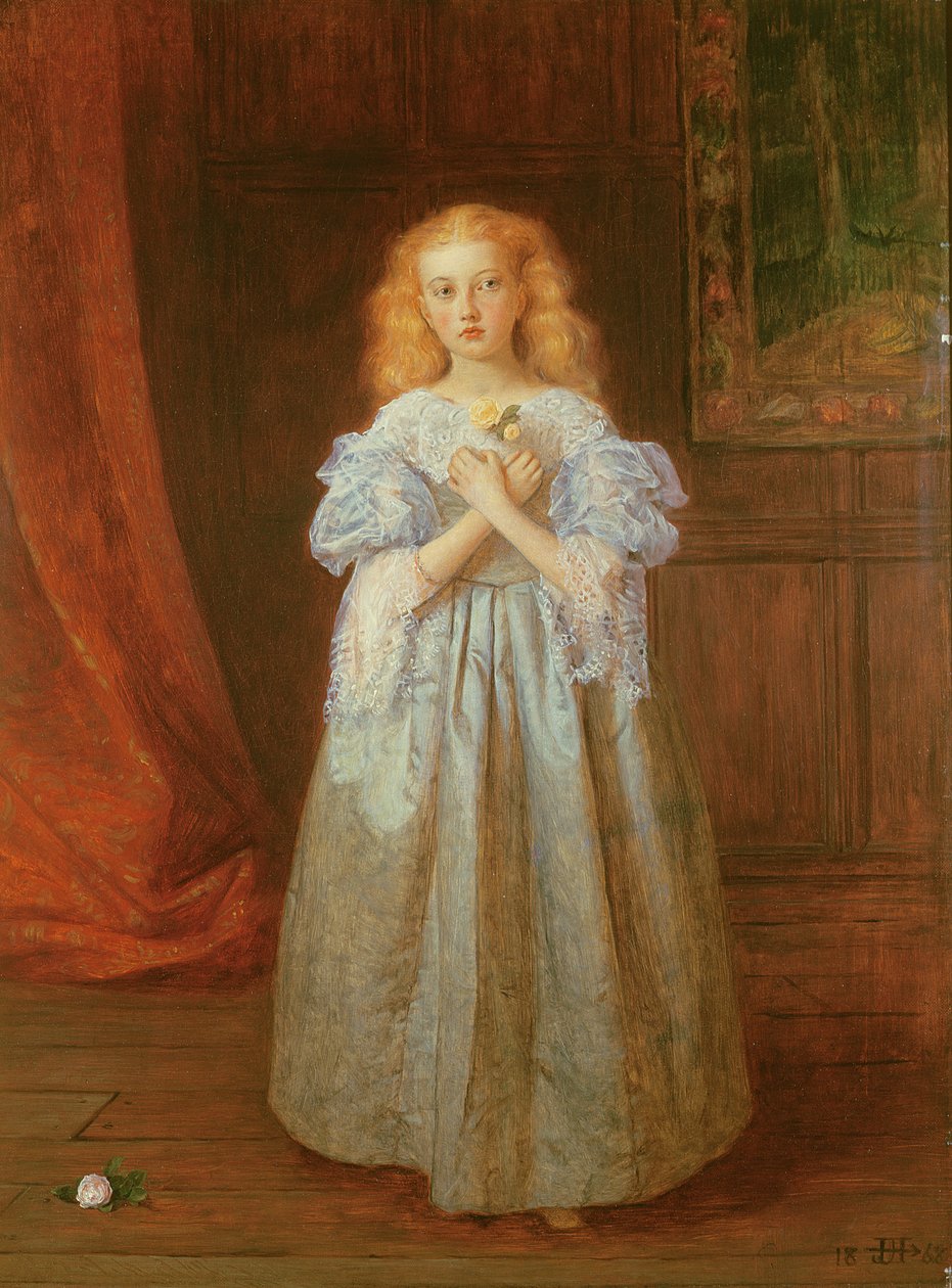 Den lille pige, der sad for Van Dyck, 1868 af James Archer