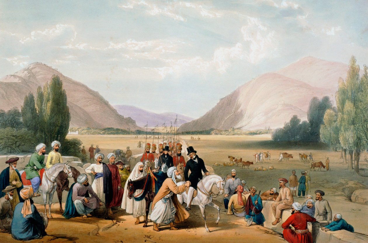 Overgivelse af Dost Mohammad Khan, Kabul, Første anglo-afghanske krig, 1838-1842 af James Atkinson
