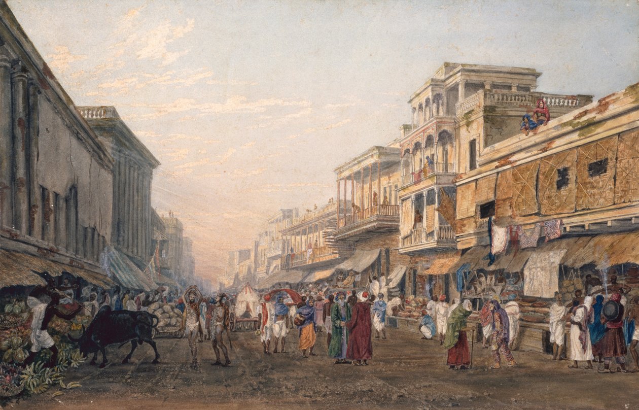 A View of Calcutta, ca. 1820 (akvatint) af James Baillie Fraser