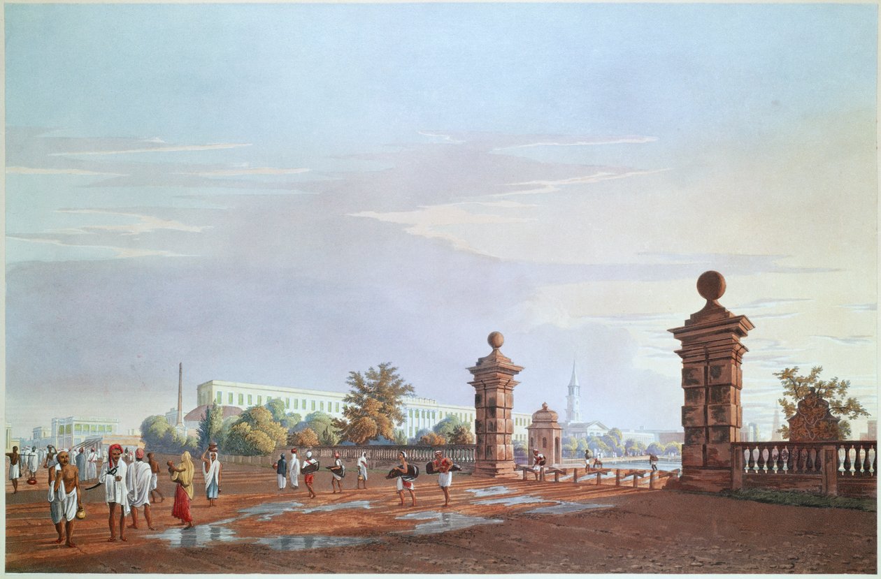 Tank Square fra Vesten, indgraveret af Robert Havell, pub. 1824 af James Baillie after Fraser