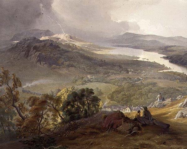 Lake Windermere, detalje af Lakeside Railway, fra 