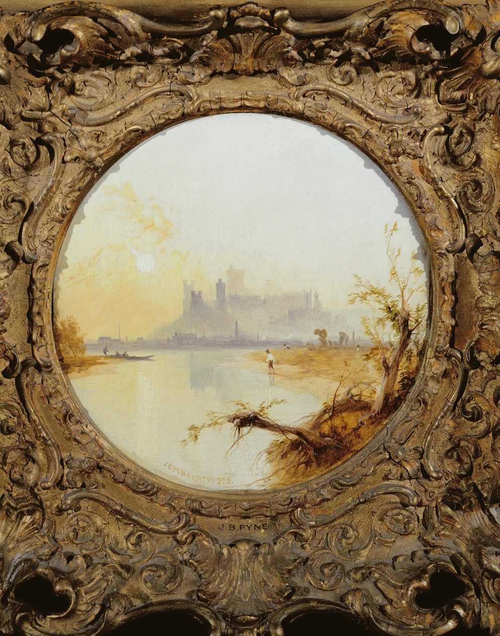 Udsigt over Windsor Castle fra Themsen af James Baker Pyne