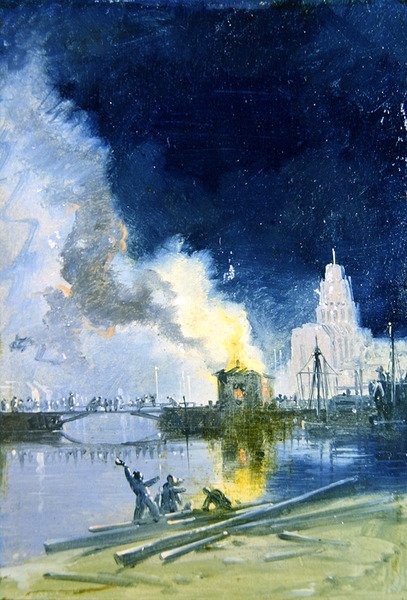 Bristol brænding af James Baker Pyne