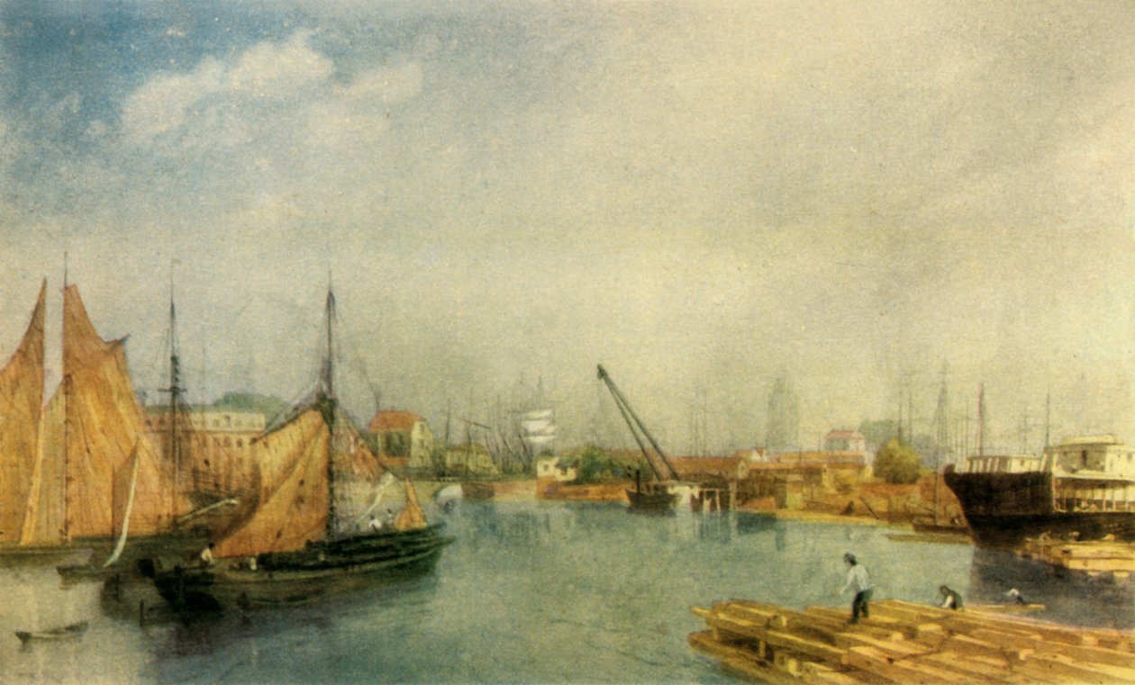 Bristol Harbour, midten af det 19. århundrede, 1942. af James Baker Pyne