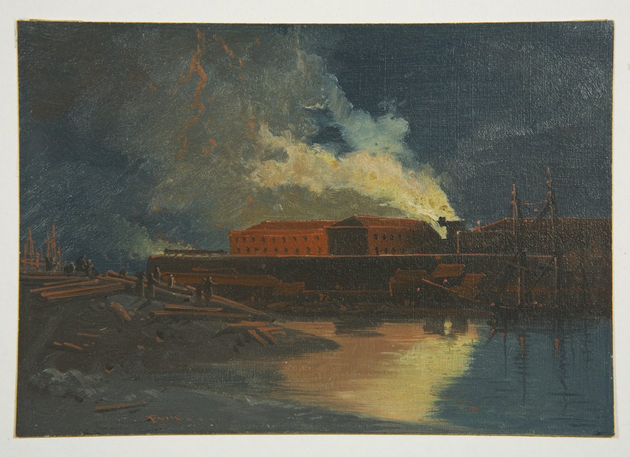 Bristol Riots: Burning of the New Gaol af James Baker Pyne