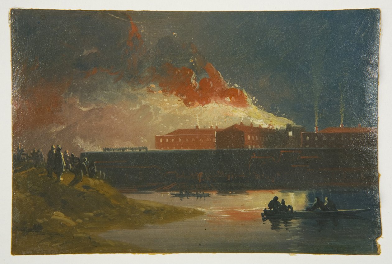 Bristol Riots: The Burning of the New Gaol af James Baker Pyne