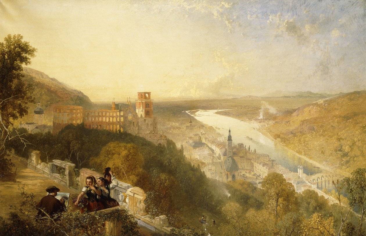 Heidelberg fra terrassen af James Baker Pyne