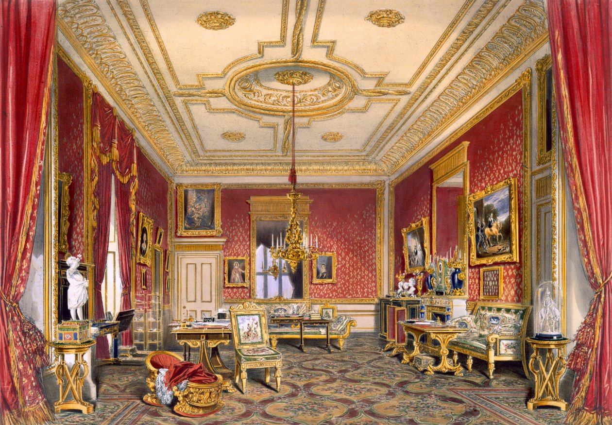 Dronningens private stue, Windsor Castle, 1838 af James Baker Pyne