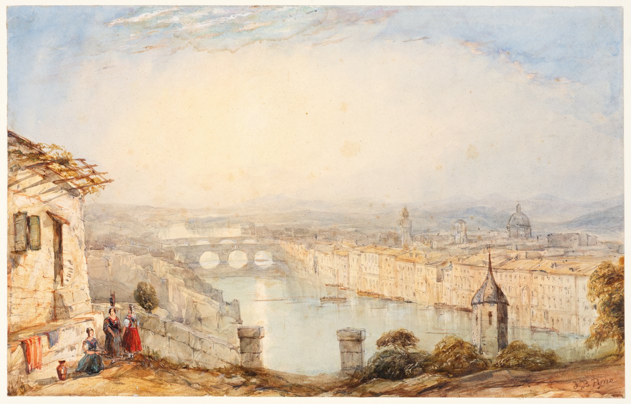 Udsigt over Firenze af James Baker Pyne