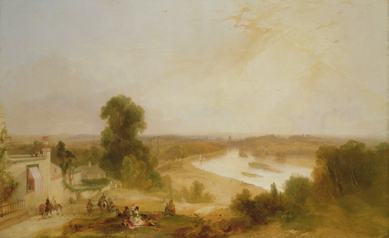 Udsigt over Themsen fra Richmond Hill, 1835 af James Baker Pyne