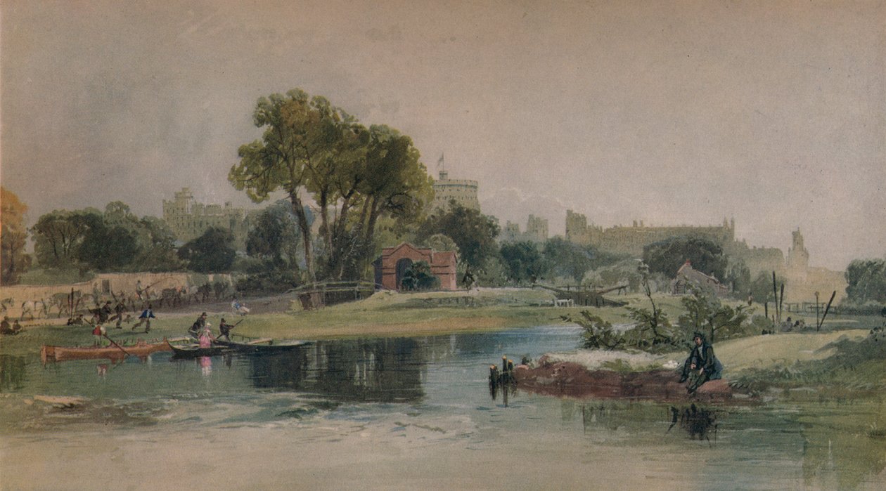 Windsor Castle fra Eton Play Ground, c1838 af James Baker Pyne