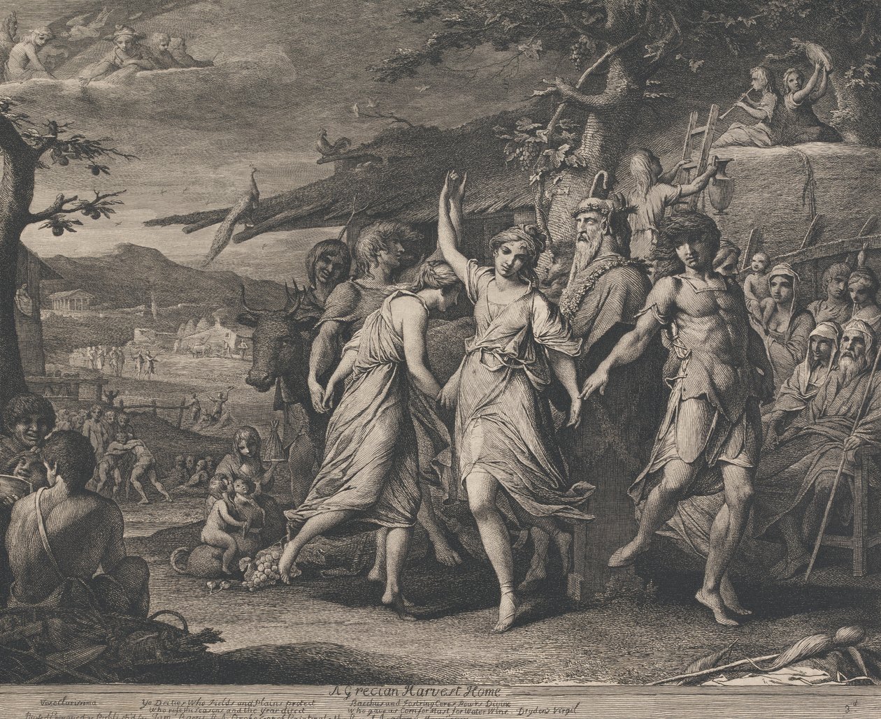 A Grecian Harvest Home (Designer til væggene i det store rum i Society for the Encouragement of the Arts) af James Barry