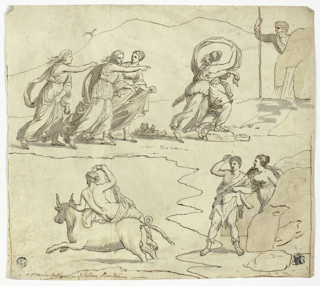 Antik mosaik i Barberini-paladset af James Barry