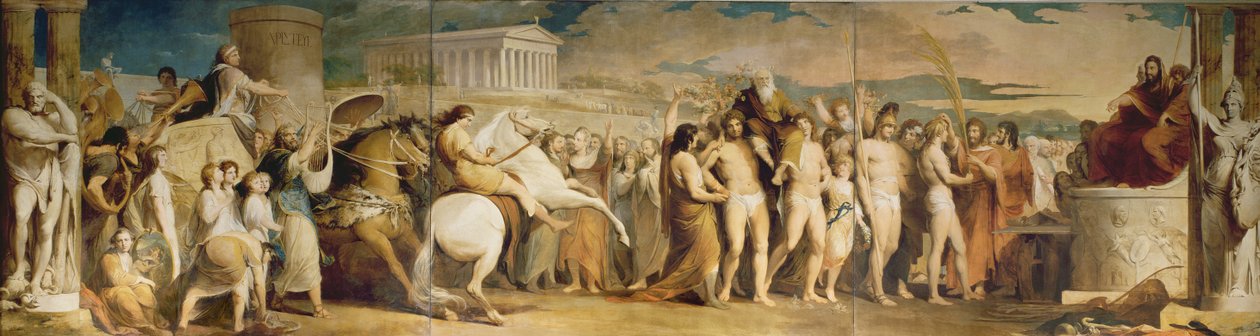 Crowning the Victors at Olympia, tredje i serien The Progress of Human Culture and Knowledge, ca. 1777-84 (se 101473 og 101474) af James Barry