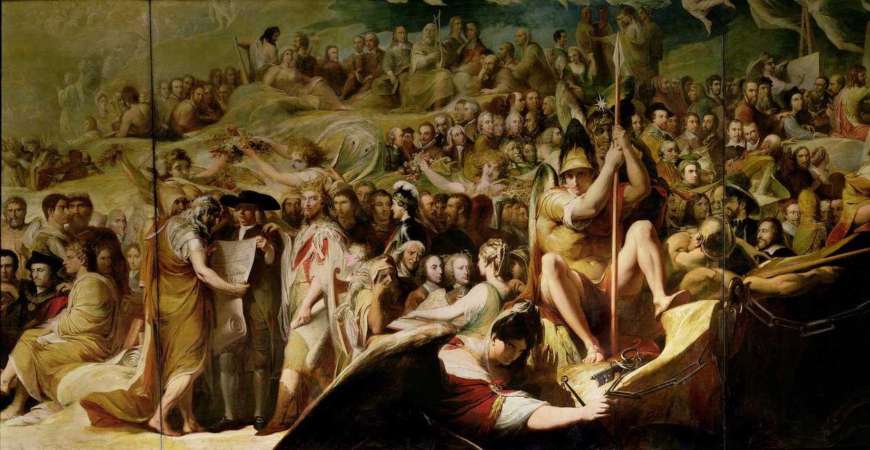 Elysium, eller State of Final Retribution, sjette i serien The Progress of Human Culture and Knowledge, detaljer om videnskabsmænd og filosoffer (se 101465) af James Barry