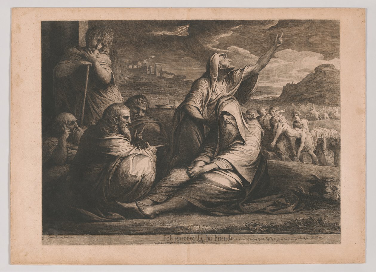 Job irettesat af sine venner af James Barry