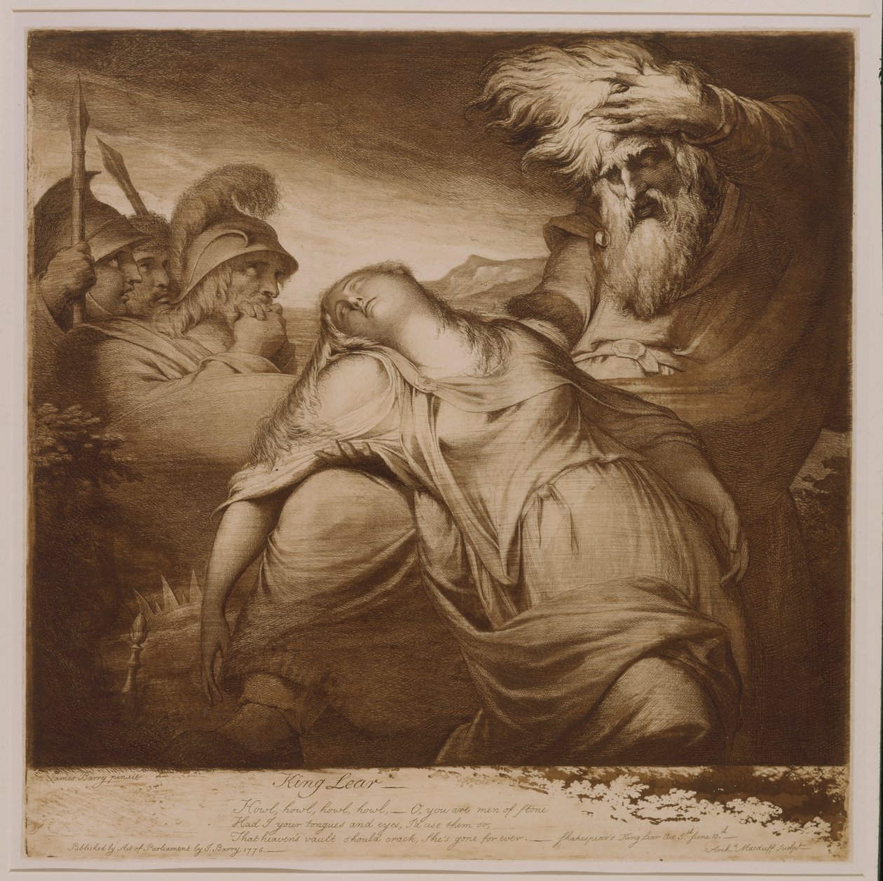 Kong Lear og Cordelia af James Barry