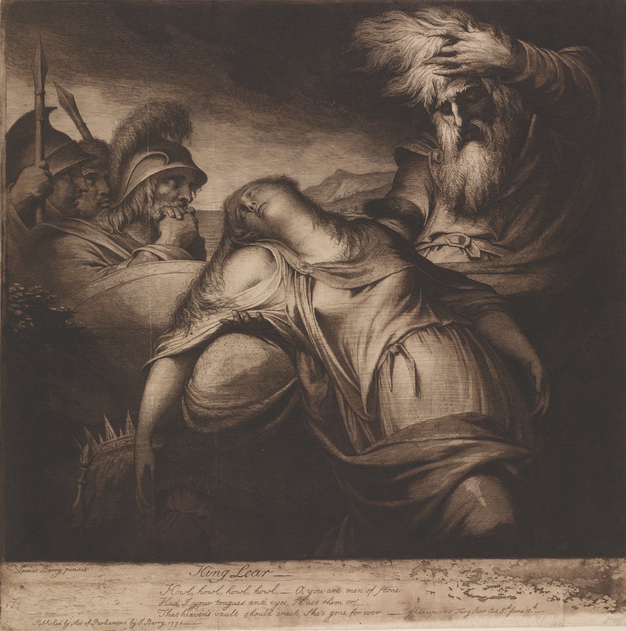 King Lear og Cordelia, 5. akt, scene 10 af James Barry
