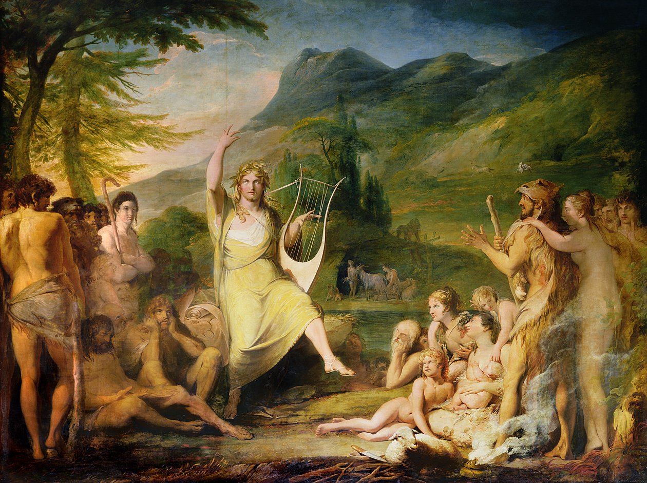 Orpheus, først i serien af The Progress of Human Culture and Knowledge, ca. 1777-84 af James Barry